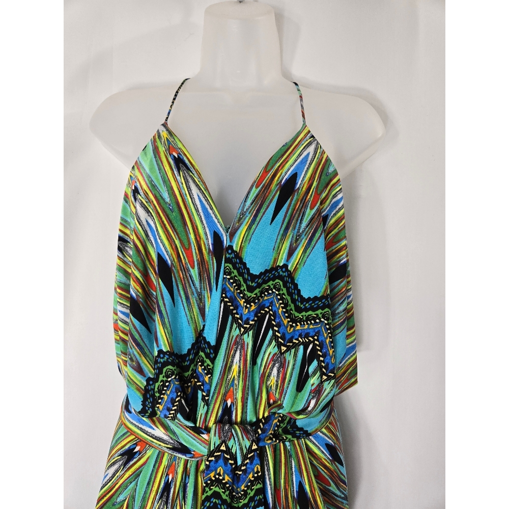T-Bags Los Angeles Tie Front Maxi Dress - Picture 3 of 15